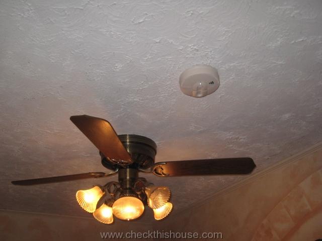 Do not place a Carbon Monoxide detector alarm close to the ceiling fan, air supply vents, and doors, windows opening to exterior
