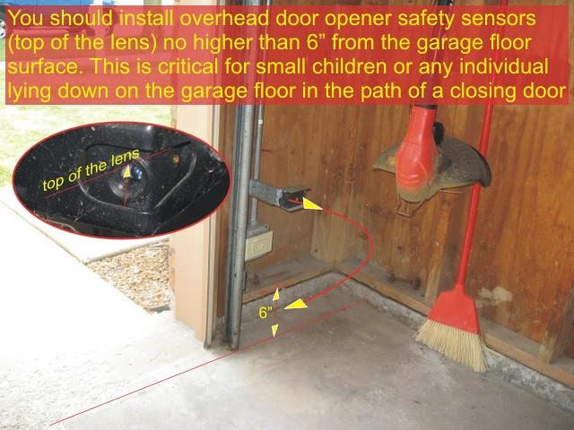 Garage Door Sensors Overhead Door Opener Sensor Troubleshooting Checkthishouse