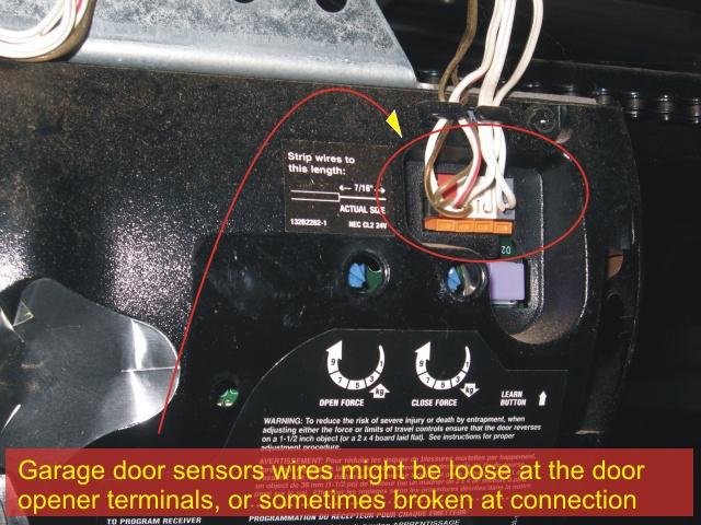 Garage Door Sensors Overhead, Liftmaster Garage Door Opener Troubleshooting Sensor