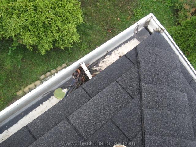 Rain gutter downspout performance depends on the gutter maintenance