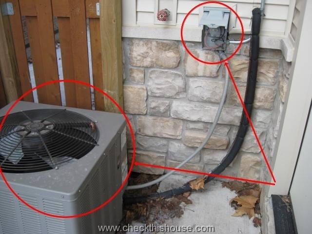 AC condenser disonnect typical location
