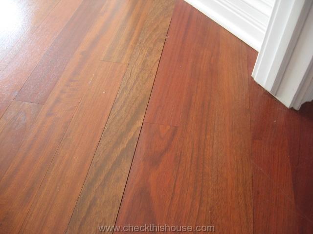 Condo inspection - separating hardwood floor boards are often caused by low humidity levels