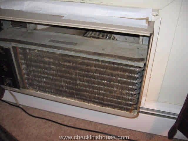 Contaminated AC through the wall unit, missing air filter