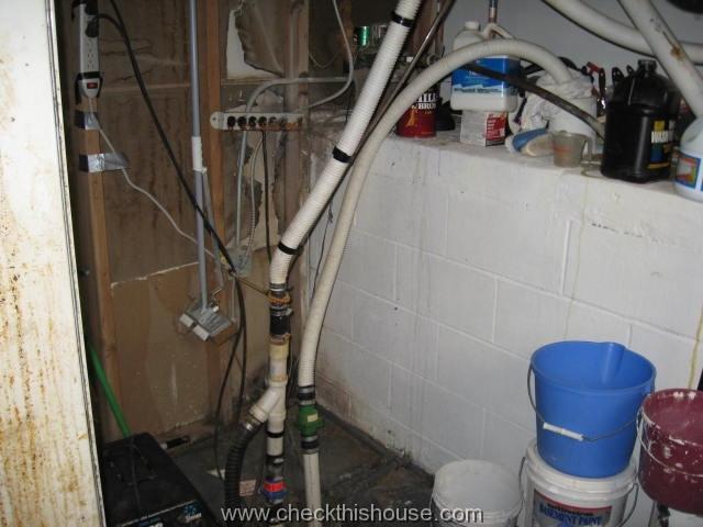 Flexible discharge pipes installed on a basement located sump pump are not recommended