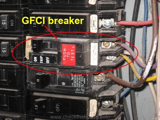 GFCI types and GFCI testing - Ground Fault Circuit Interrupter type circuit breaker