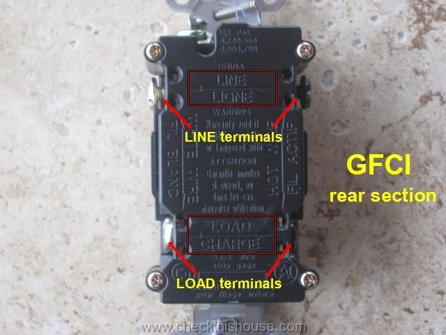 GFCI testing and GFCI types - LINE and LOAD terminals