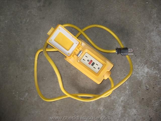 GFCI testing and GFCI types - Ground Fault Circuit Interrupter protected extension cord