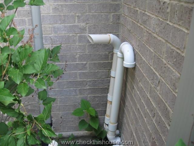 High efficiency furnace PVC vent pipes exterior termination