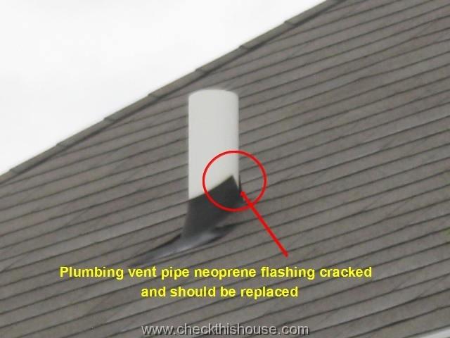 Plumbing vent pipe neoprene rubber flashing cracked - requires replacement