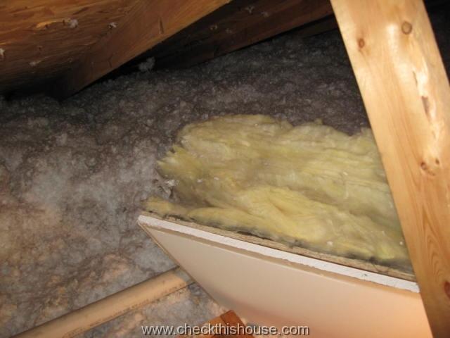 Attic black mold - properly insulated attic access panel