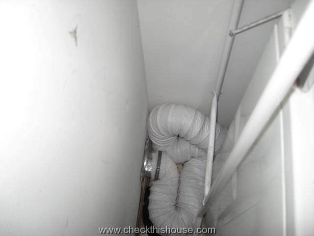 The clothes dryer plastic vent is forbiden, any type of dryer vent should be as short as possible